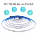 WiFi Bluetooth RGB COB LED Strip Light – 576 LEDs, 24/44 Key Remote, Flexible Tape Kit - Image 9