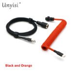 Handmade Paracord & PET Coiled USB-A to USB-C Cable with GX16 Aviator - Mechanical Keyboard Cable - Image 29