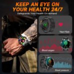 AMOLED Smart Watch for Men – Flashlight, Sports, Waterproof, Bluetooth Call + Box - Image 4