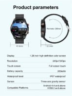 2026 Watch GT Series Smart Watch – ECG+PPG, GPS, HD Screen, BT Call, IP68 for Men & Women - Image 24