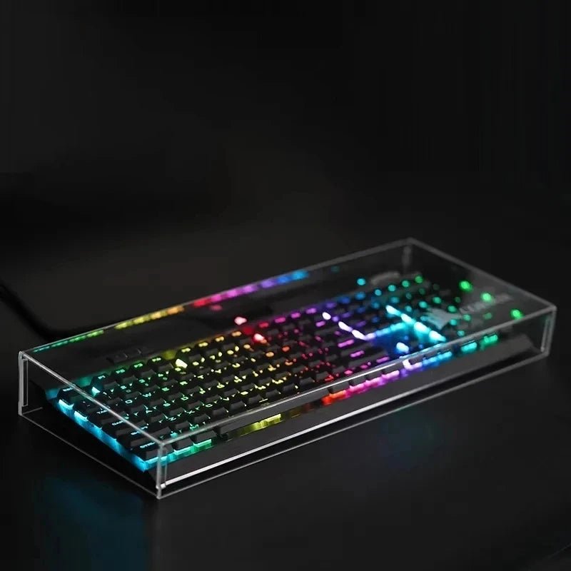 Secf8561cfd80408587326e2f6f500cbbw Keyboard Dust Proof Cover New Acrylic Capacitive For Mechanical Gaming Keyboard 104 Keys Mouse Protection Transparent Cover - Image 1
