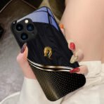 Wood Grain Dragon Rose Tempered Glass iPhone Case - Artistic Design Protective Cover - Image 15