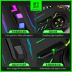 V7 Wired Mechanical Gaming Mouse with LED Lights - Ambidextrous Design for Laptop & Desktop - Image 4