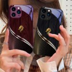 Wood Grain Dragon Rose Tempered Glass iPhone Case - Artistic Design Protective Cover