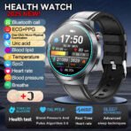 2025 Health Smart Watch – ECG+PPG, Blood Pressure, Blood Oxygen, Uric Acid, Bluetooth Call - Image 45