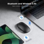 Silent Rechargeable Bluetooth Mouse – Dual Mode Wireless Ergonomic - Image 3